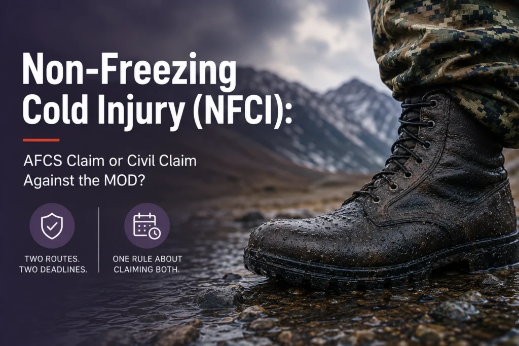 Non-freezing cold injury NFCI compensation claims for military personnel